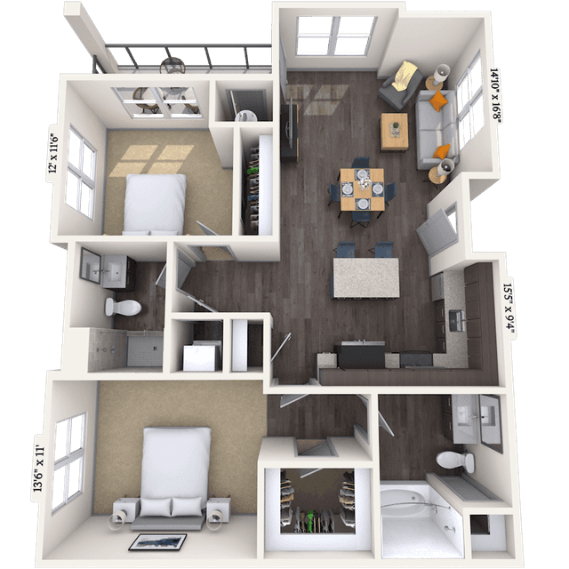 Floorplan image of unit G-301