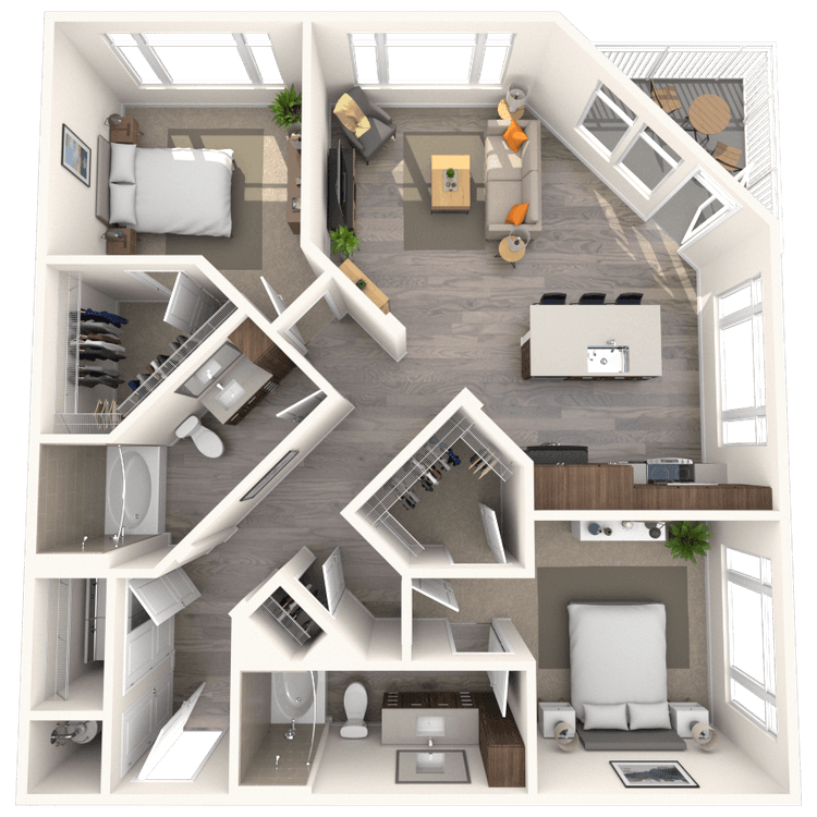 Floorplan image of unit 44