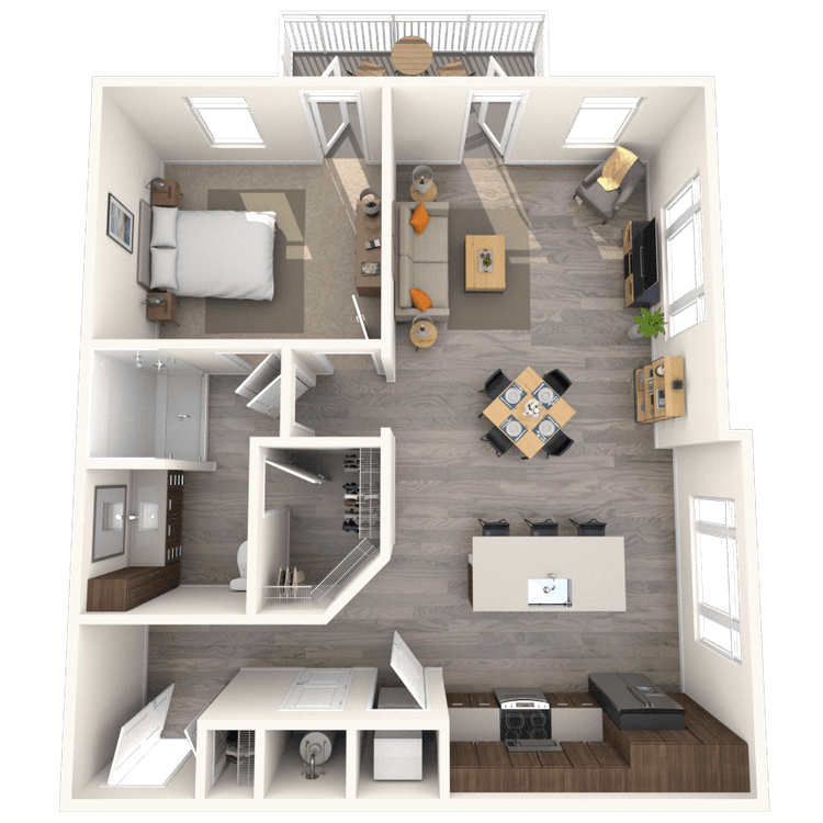Floorplan image of unit 145