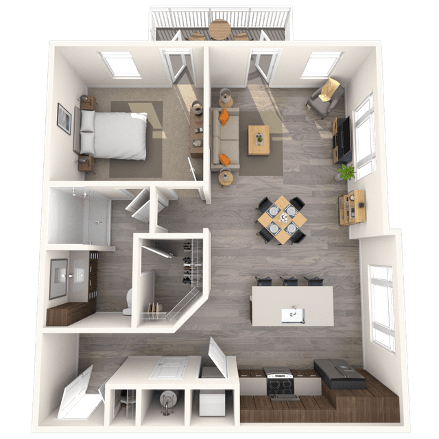 Floorplan image of unit 355