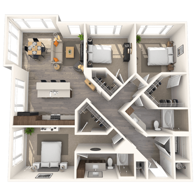 Floorplan image of unit 401