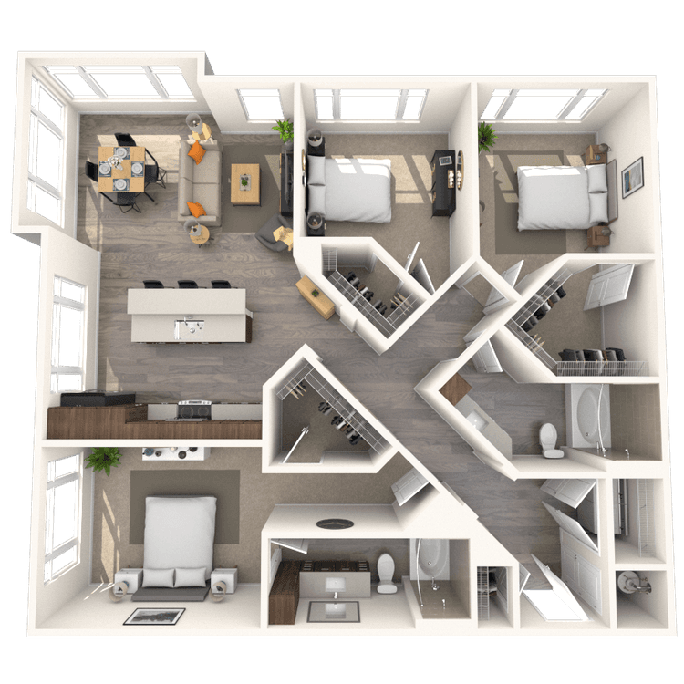 Floorplan image of unit 401