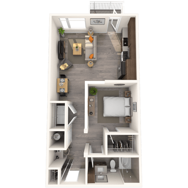 Floorplan image of unit 405