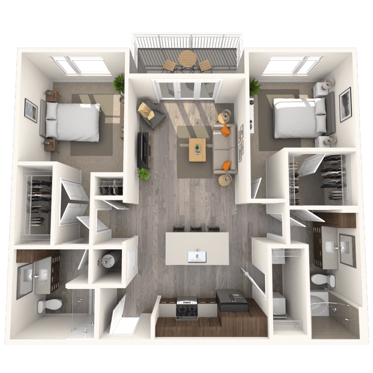 Floorplan image of unit 507