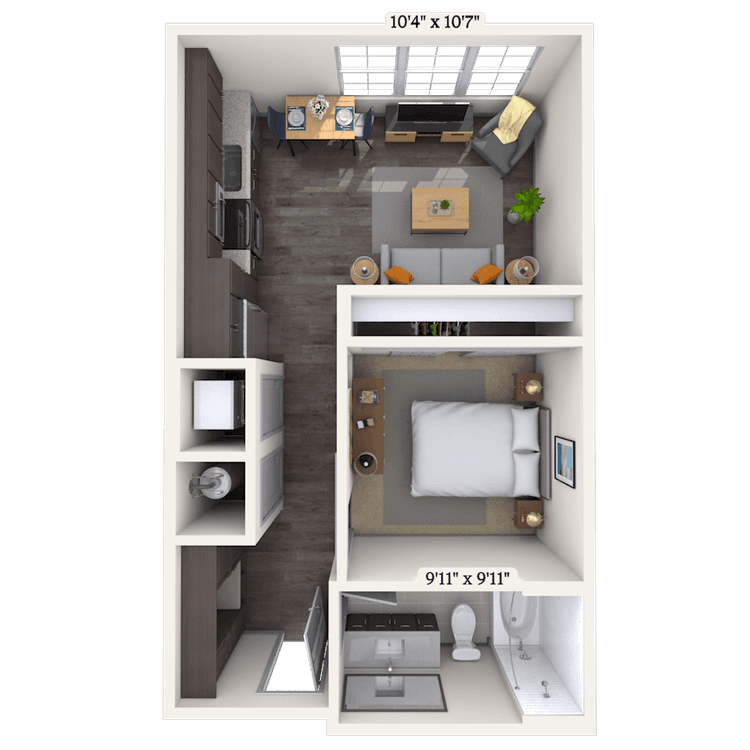 Floorplan image of unit II 415