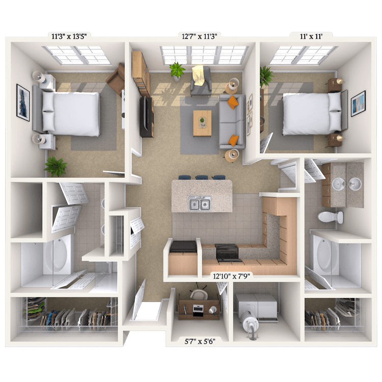 Floorplan image of unit I 1246