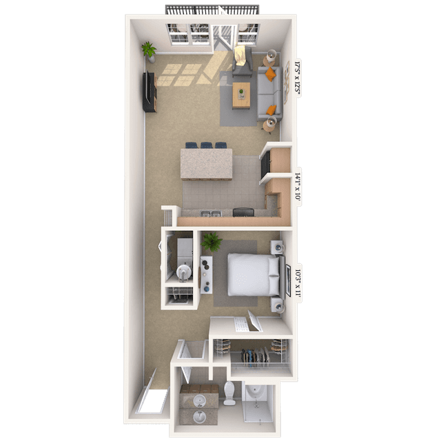 Floorplan image of unit I 1265