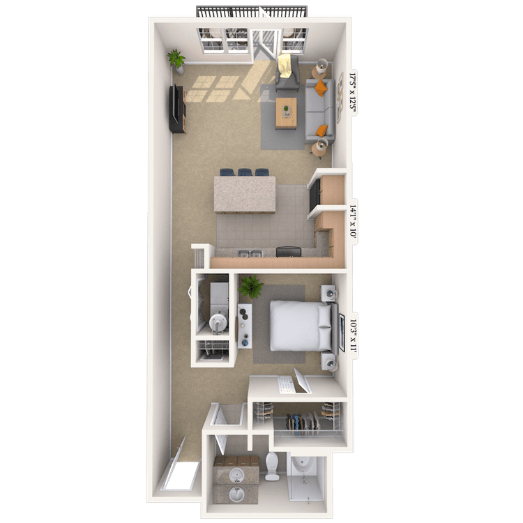 Floorplan image of unit I 1362