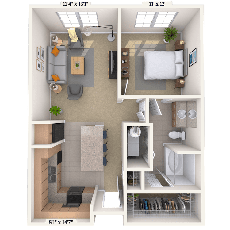 Floorplan image of unit I 1449