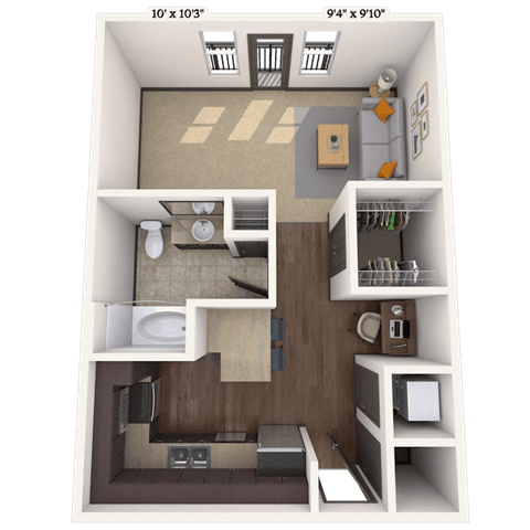 Floorplan image of unit III 011335