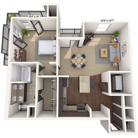 Floorplan image of unit III 011325