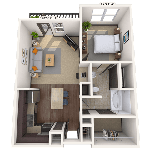 Floorplan image of unit III 011229