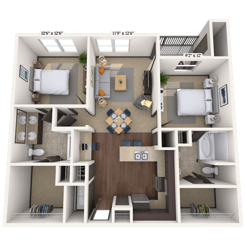 Floorplan image of unit III 012143