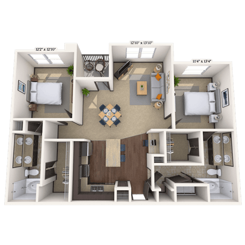 Floorplan image of unit III 011424