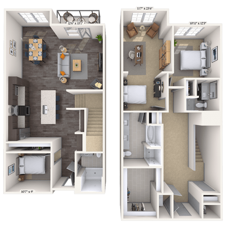 Floorplan image of unit II 177