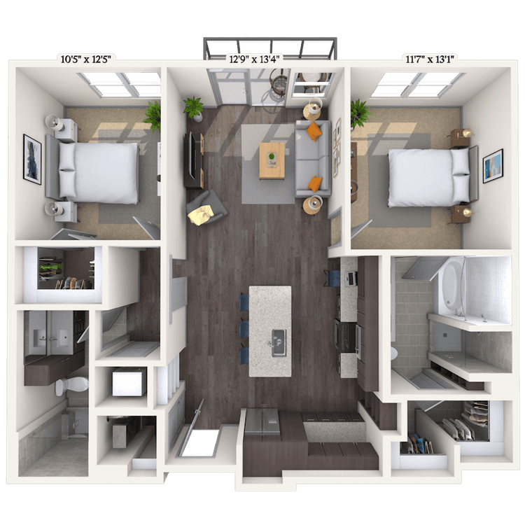Floorplan image of unit II 119