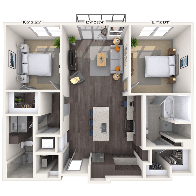 Floorplan image of unit II 440