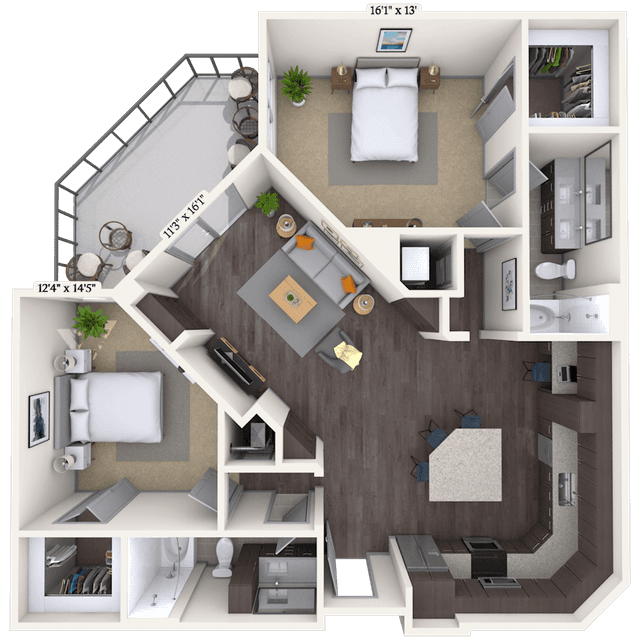 Floorplan image of unit II 116