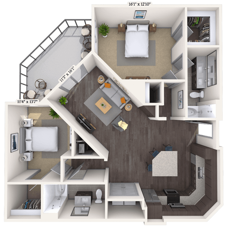Floorplan image of unit II 171