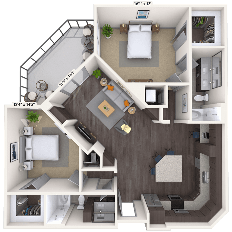 Floorplan image of unit II 439