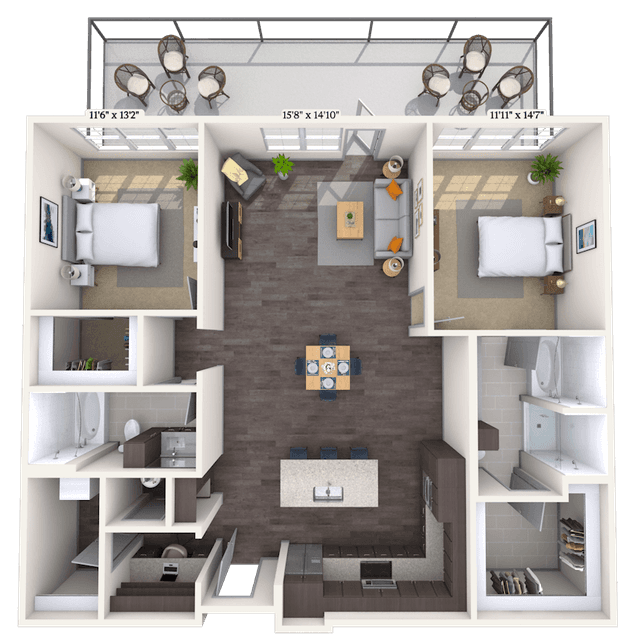 Floorplan image of unit II 121