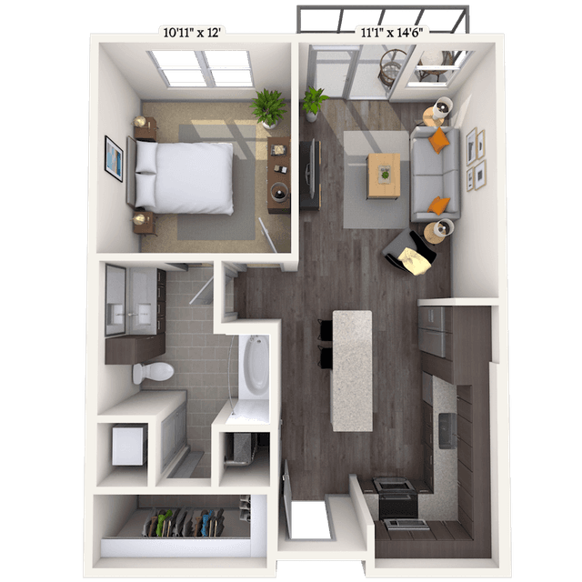 Floorplan image of unit II 408