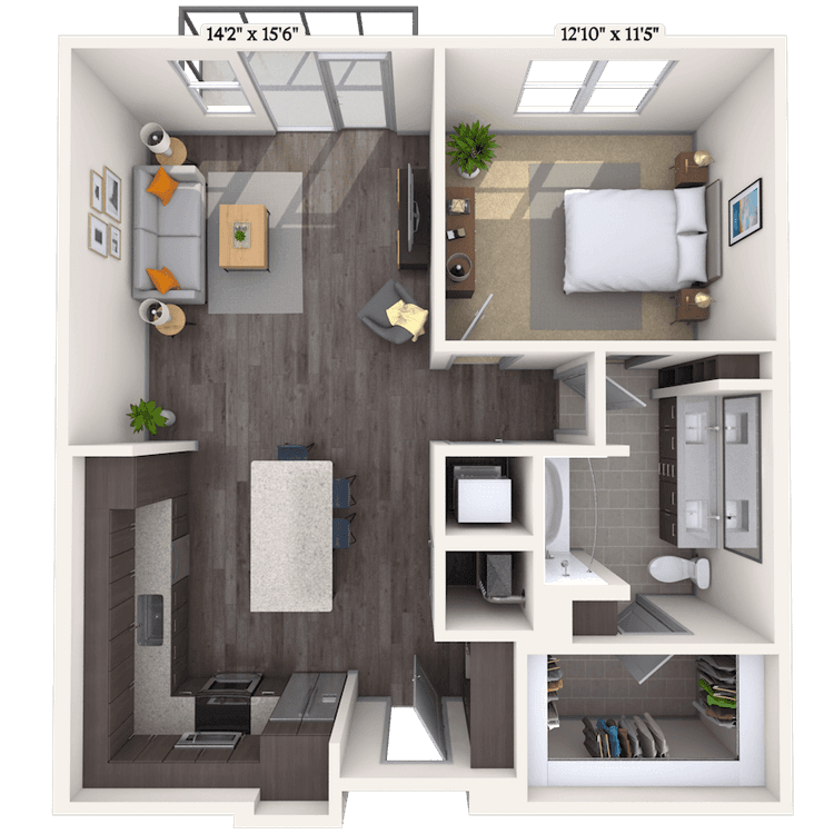 Floorplan image of unit II 451