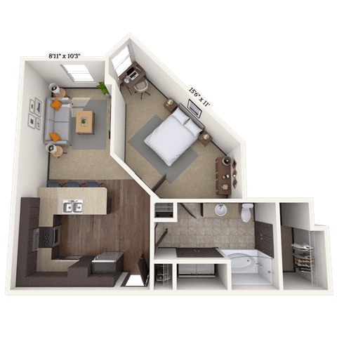 Floorplan image of unit III 012442