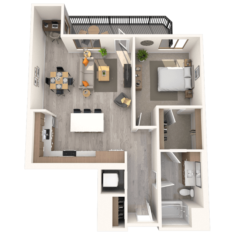 Floorplan image of unit 142