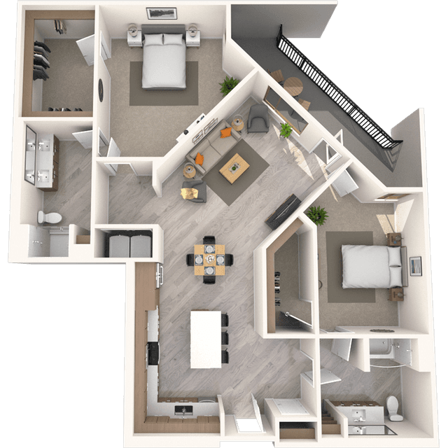 Floorplan image of unit 502