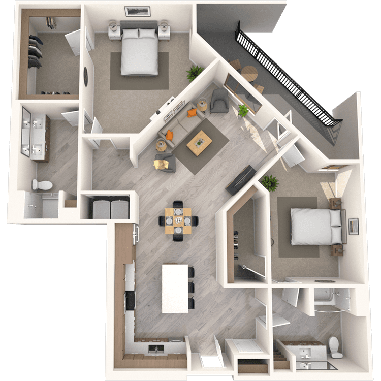 Floorplan image of unit 502