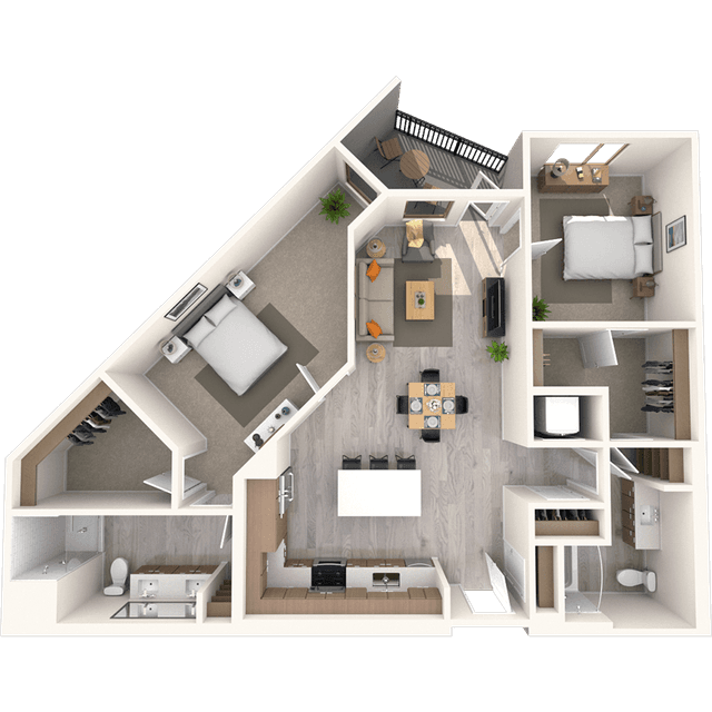 Floorplan image of unit 627