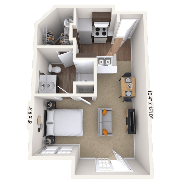 Floorplan image of unit III 106
