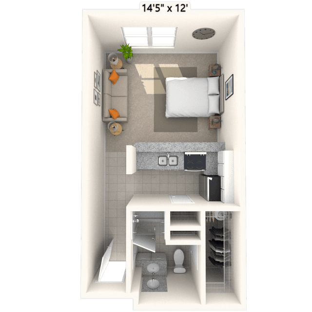 Floorplan image of unit III 114
