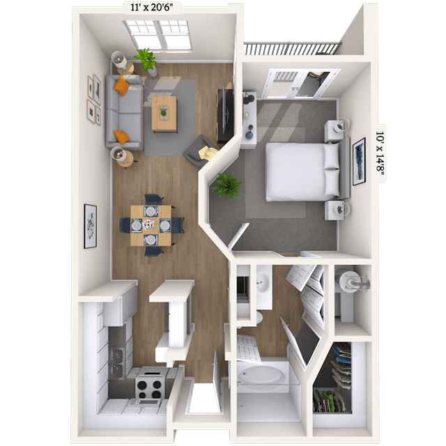 Floorplan image of unit II 129