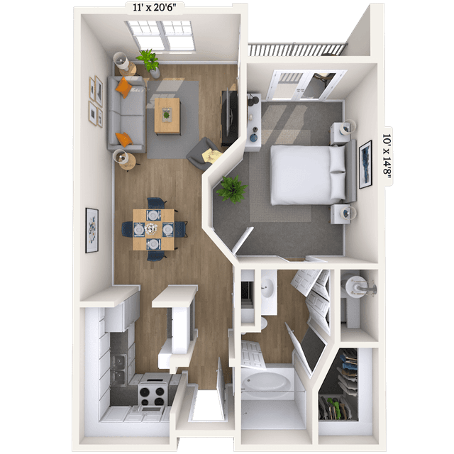 Floorplan image of unit II 155