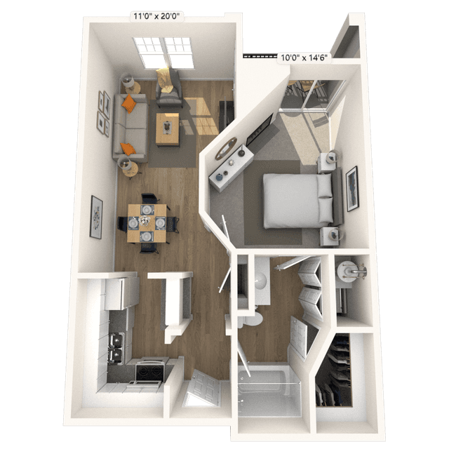 Floorplan image of unit II 377