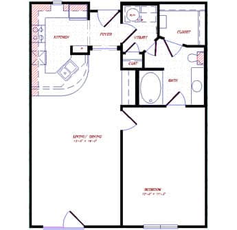 Floorplan image of unit I 439