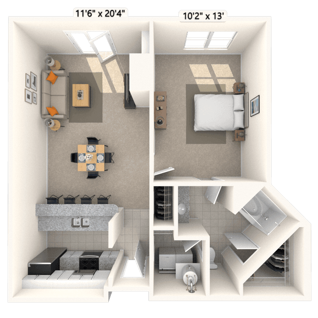 Floorplan image of unit I 369
