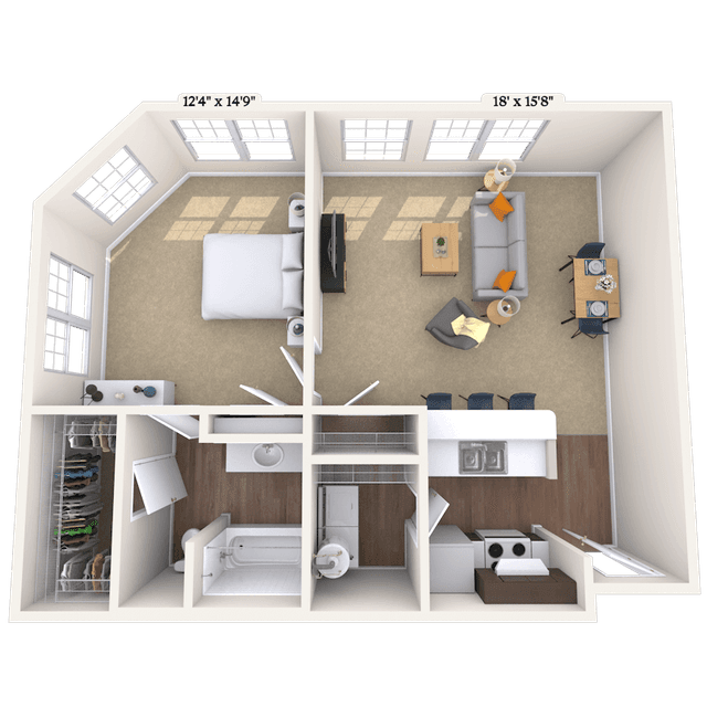 Floorplan image of unit III 211