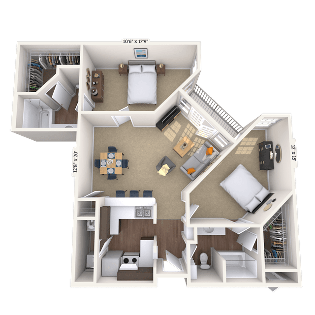 Floorplan image of unit III 102