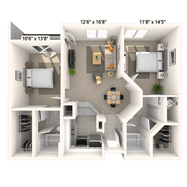 Floorplan image of unit II 225