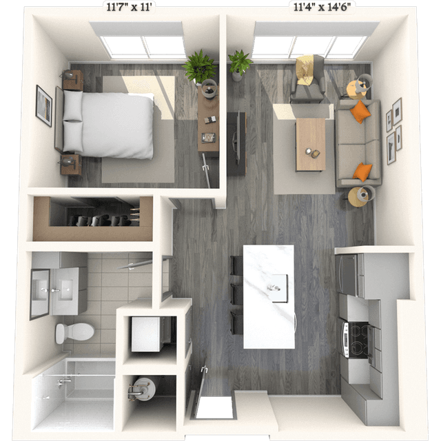 Floorplan image of unit 235