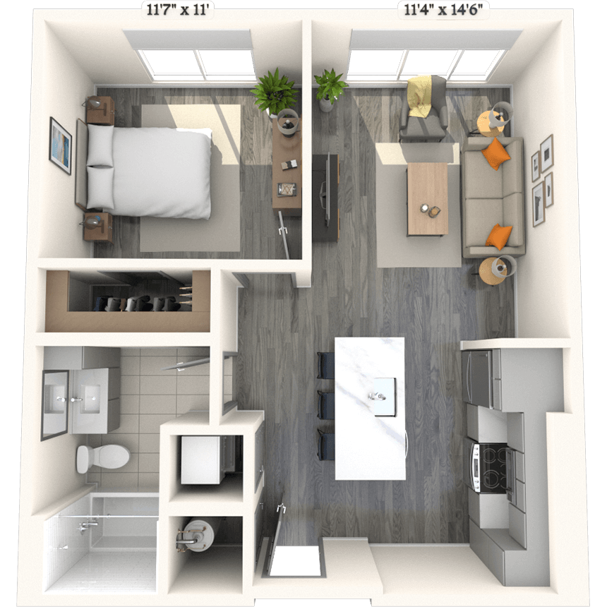 Floorplan image of unit 235