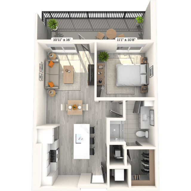 Floorplan image of unit 1114