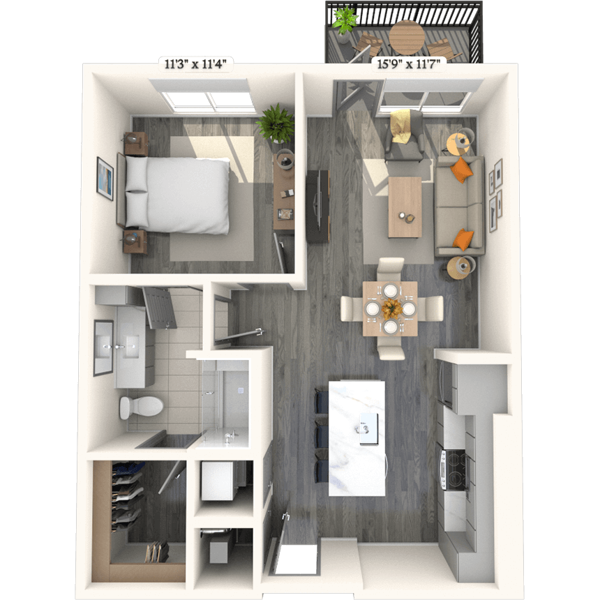 Floorplan image of unit 230