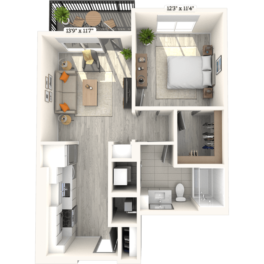 Floorplan image of unit 1102