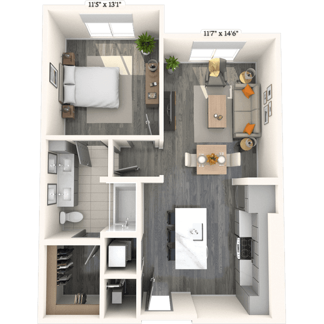 Floorplan image of unit 1012