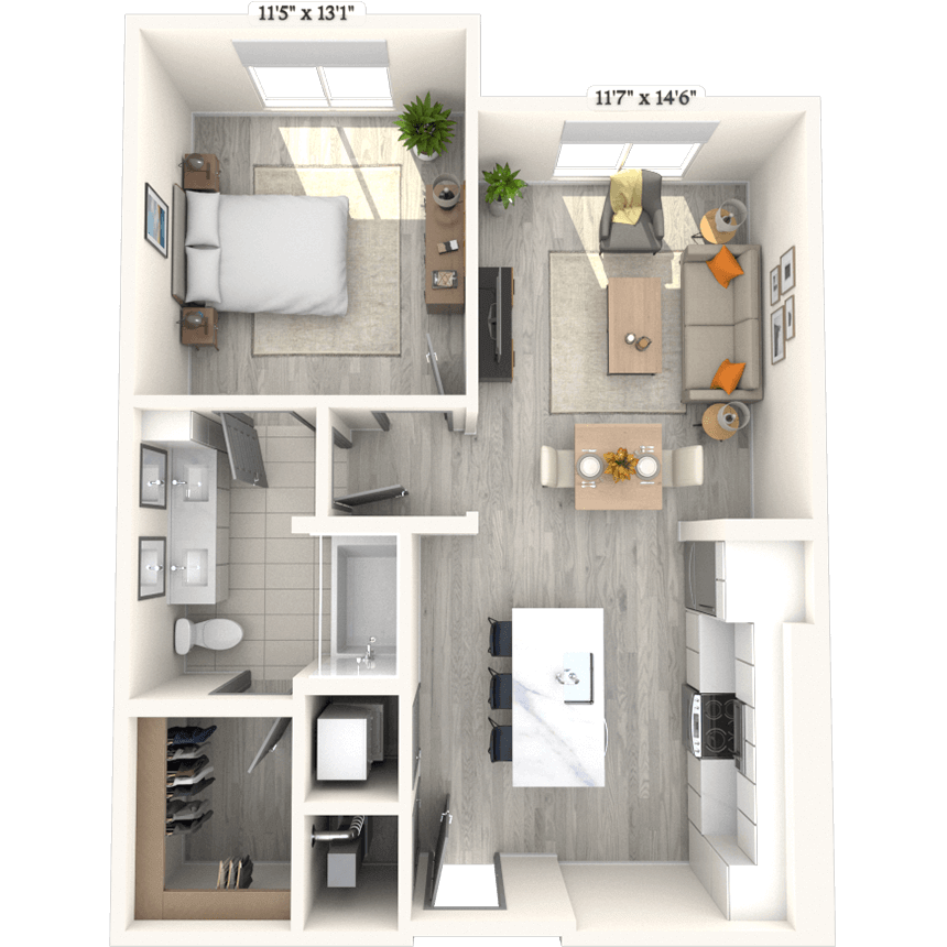 Floorplan image of unit 512