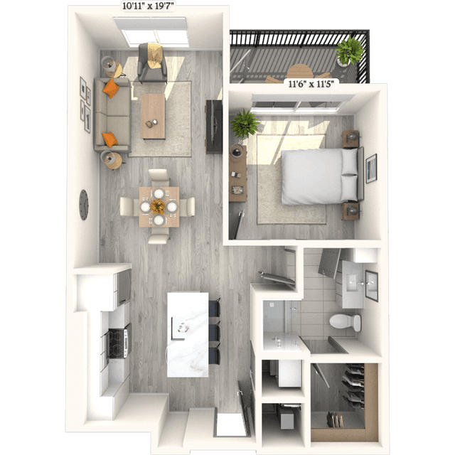 Floorplan image of unit 817